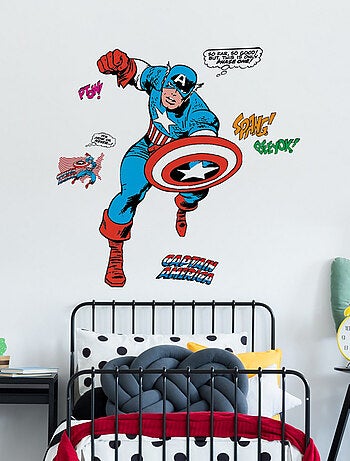 Sticker mural géant marvel captain america