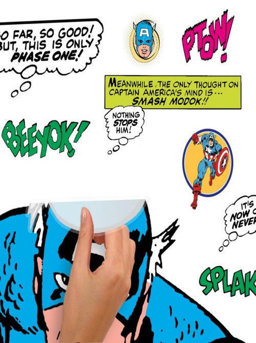 Sticker mural géant Marvel Captain America - Kiabi