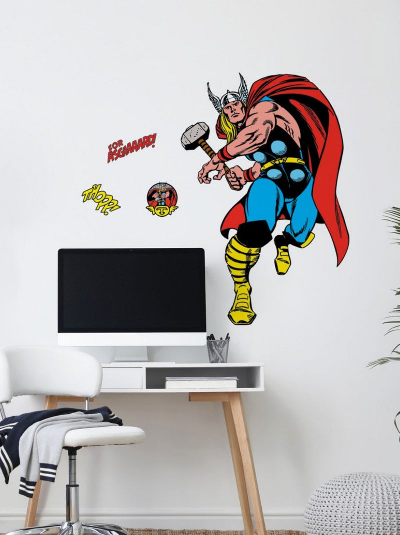 Sticker mural géant Marvel Thor Noir Noir - Kiabi