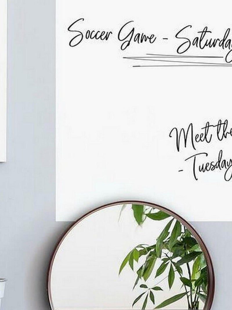 Sticker mural géant Mémo Conseil effaçable à sec Blanc - Kiabi