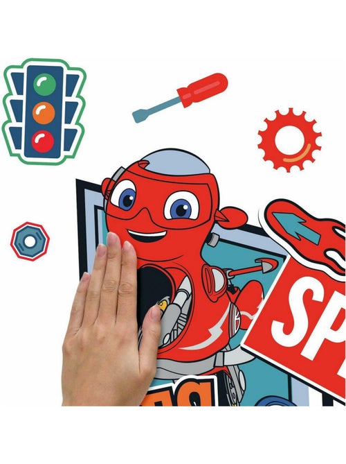 Sticker Mural Géant Ricky Zoom et stickers complémentaires - Kiabi