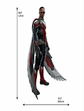 Sticker Mural géant Sam Wilson le Faucon dans Falcon et le Soldat de l'Hiver et stickers complémenta