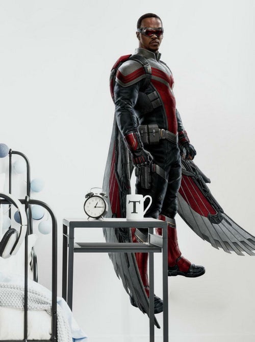 Sticker Mural géant Sam Wilson le Faucon dans Falcon et le Soldat de l'Hiver et stickers complémenta - Kiabi