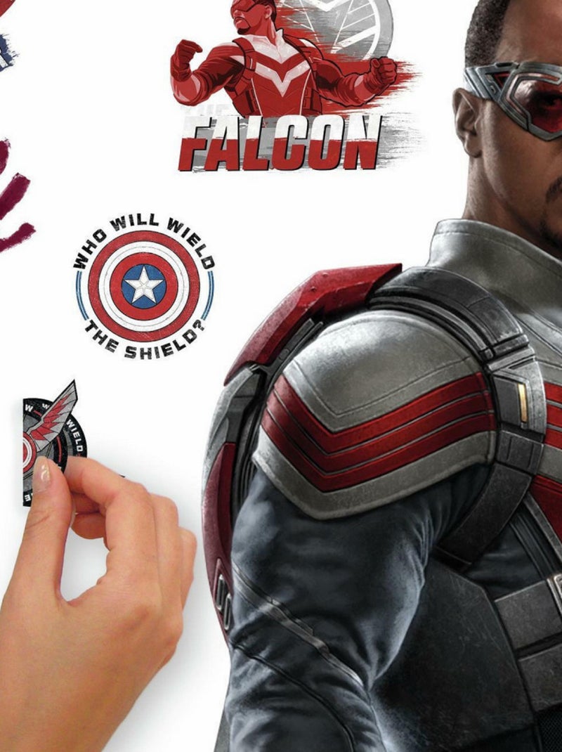 Sticker Mural géant Sam Wilson le Faucon dans Falcon et le Soldat de l'Hiver et stickers complémenta Multicolore - Kiabi