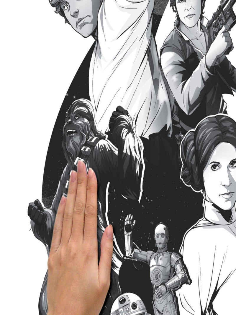 Sticker Mural Géant Star Wars Classique avec lettres de l'alphabet pour personnaliser Multicolore - Kiabi