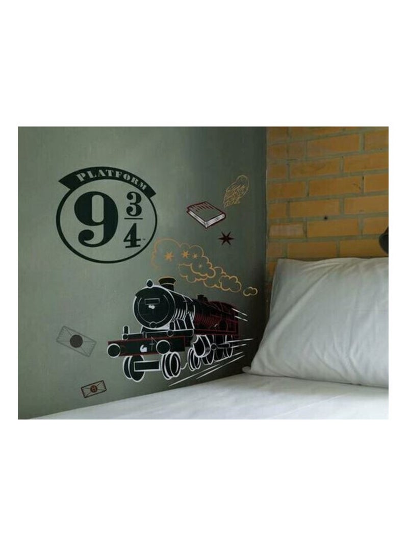 Sticker mural géant Train Poudlard Express Harry Potter Multicolore - Kiabi