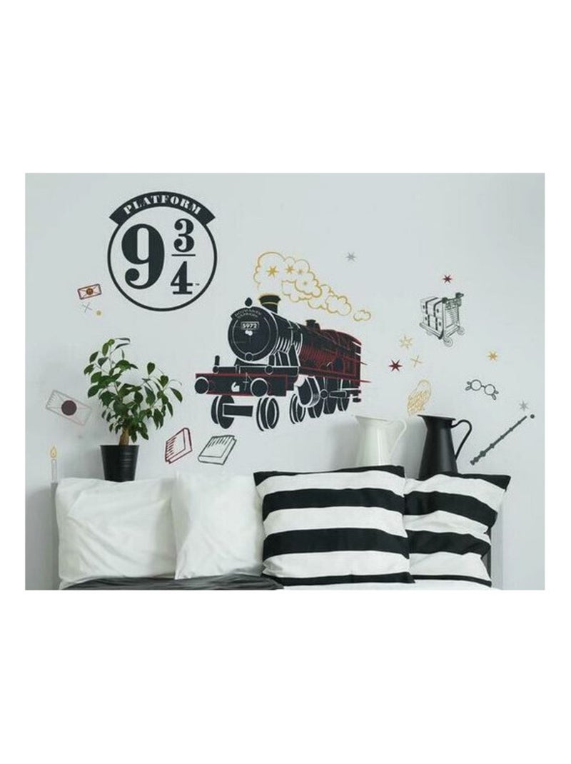 Sticker mural géant Train Poudlard Express Harry Potter Multicolore - Kiabi
