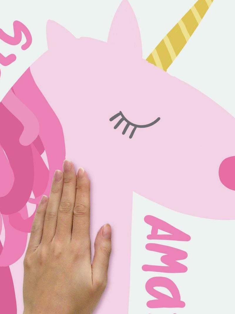 Sticker Mural Incroyable Licorne Rose - Kiabi