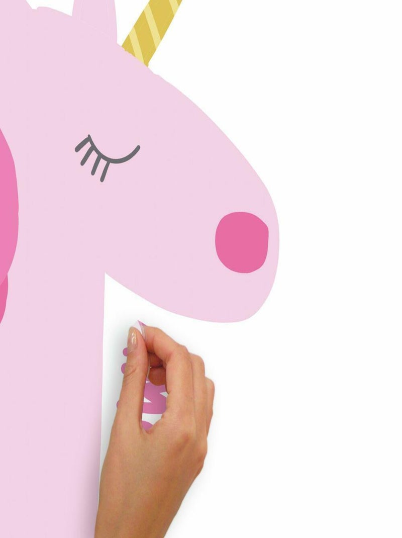 Sticker Mural Incroyable Licorne Rose - Kiabi