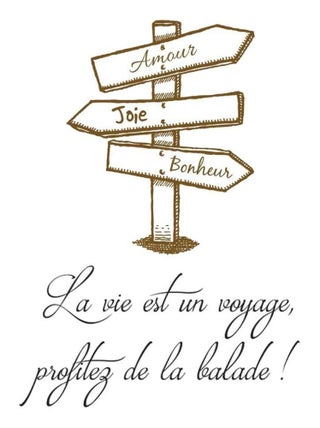 Sticker mural la vie est un voyage
