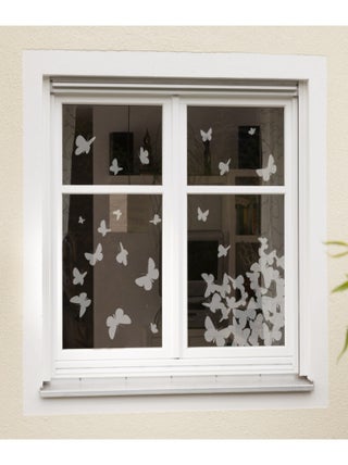 Sticker mural papillons blancs - 31 x 31 cm