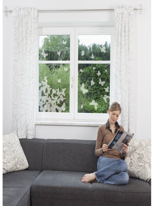 Sticker mural papillons blancs - 31 x 31 cm - Kiabi