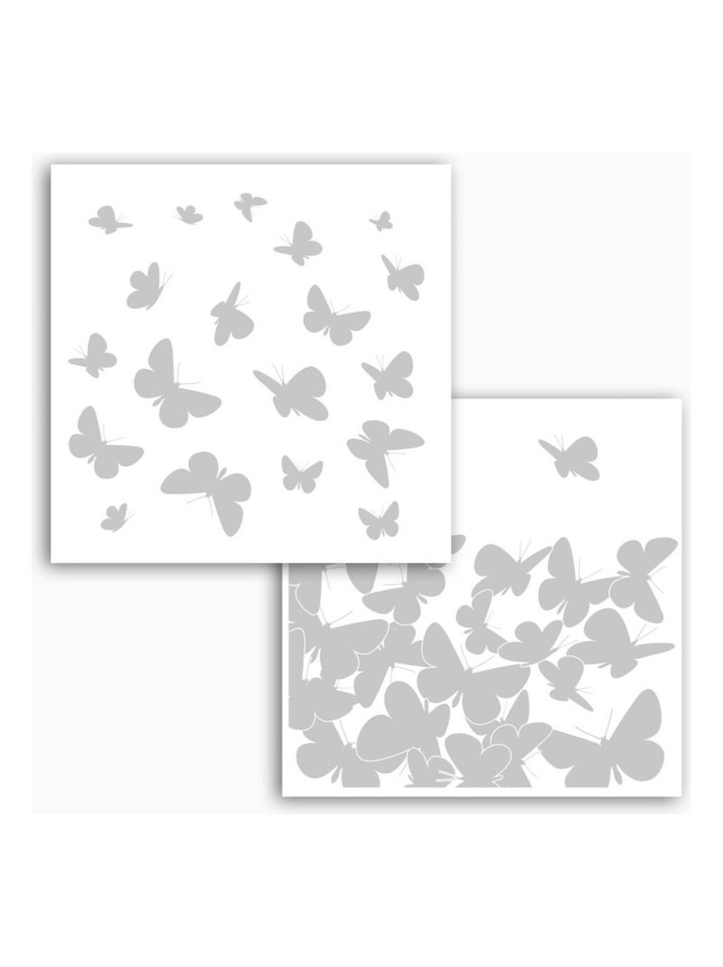 Sticker mural papillons blancs - 31 x 31 cm Multicolore - Kiabi