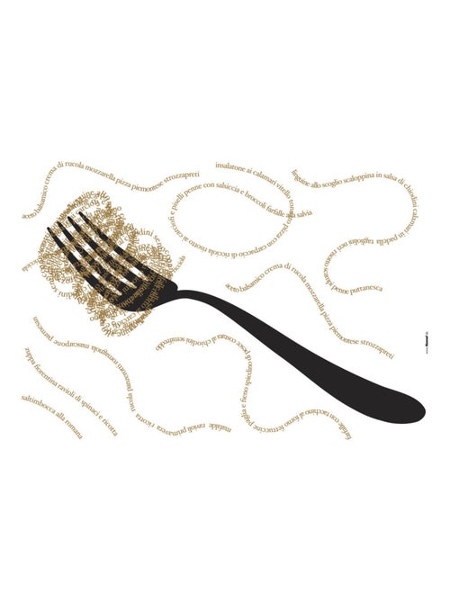 Sticker Mural Pâtes, Pasta - 100x70 cm - Kiabi