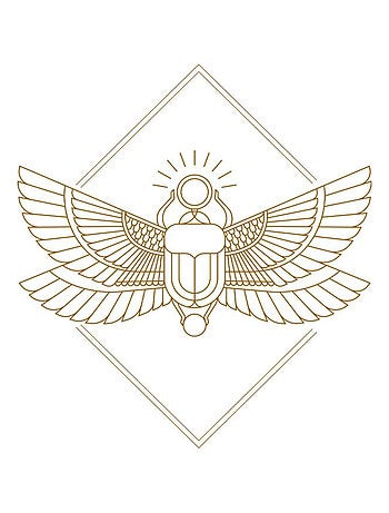 Sticker mural scarabée