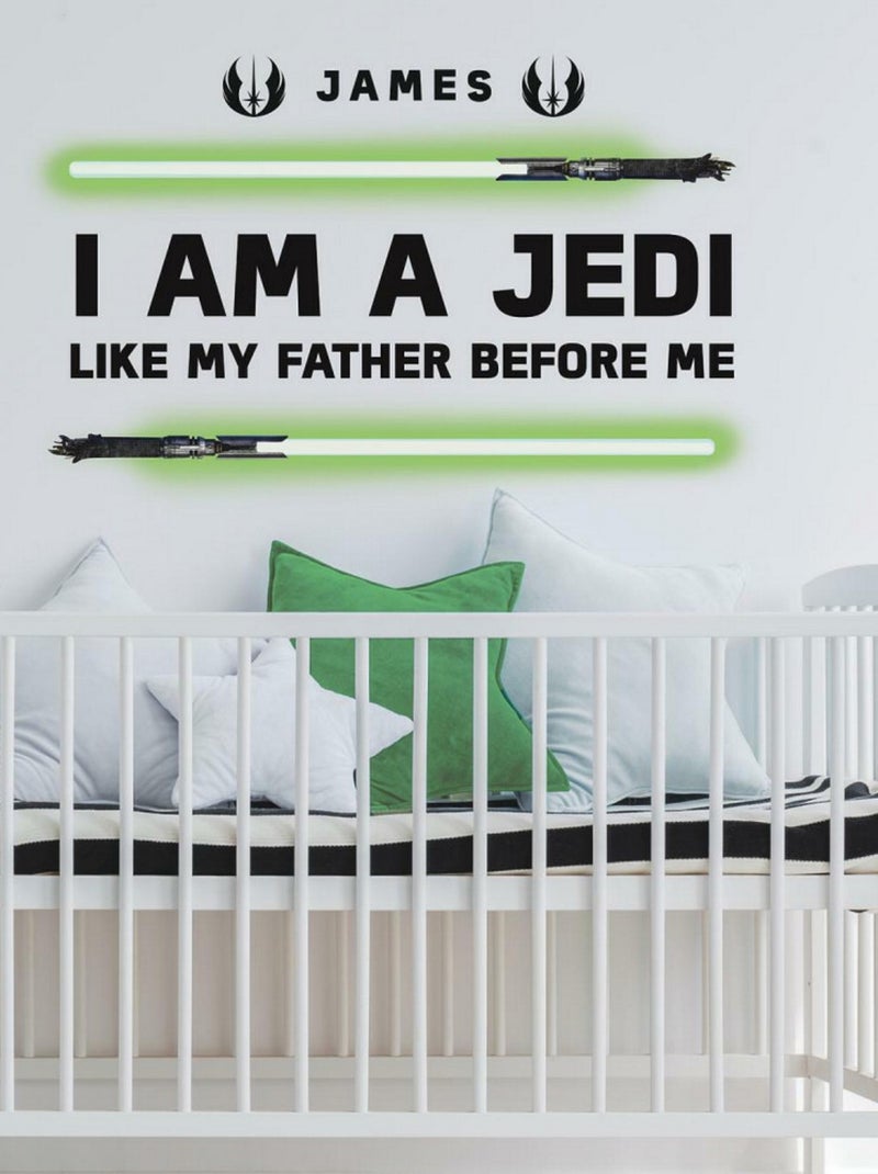 Sticker Mural Star Wars, -I'm a Jedi like my father before- Multicolore - Kiabi