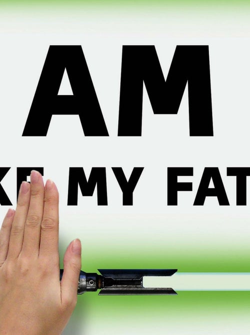 Sticker Mural Star Wars, -I'm a Jedi like my father before- - Kiabi