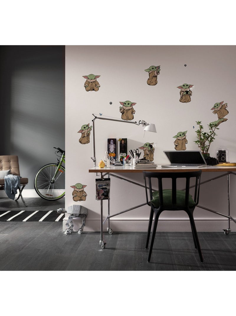Sticker mural Star Wars Madolarian Baby Yoda 50 x 70 cm Multicolore - Kiabi