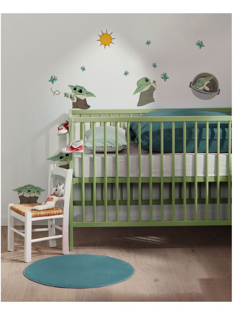 Sticker mural Star Wars The Mandalorian Baby Yoda SunShine 50 x 70 cm Multicolore - Kiabi