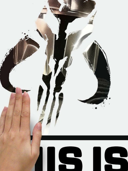 Sticker Mural Star Wars : The Mandalorian, logo -This is the way- - Kiabi