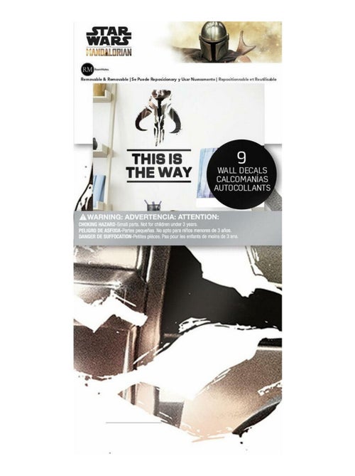 Sticker Mural Star Wars : The Mandalorian, logo -This is the way- - Kiabi