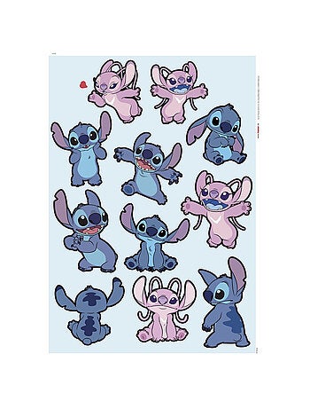 Sticker mural Stitch & Angel – Happy