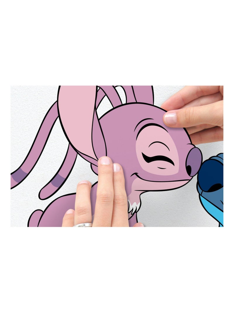 Sticker mural Stitch et Angel Câlins et Cœurs Multicolore - Kiabi