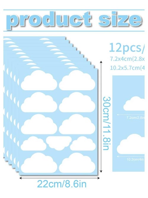 Sticker Nuages 55 Stickers - Kiabi