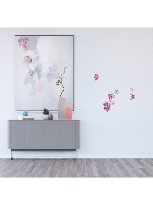 Sticker Orchids - 1 planche 30 x 30 cm - Kiabi