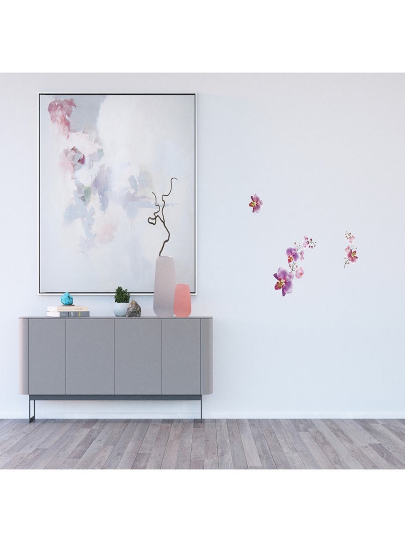 Sticker Orchids - 1 planche 30 x 30 cm Multicolore - Kiabi