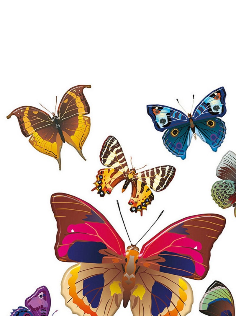 Sticker Papillons multicolore - 1 planche 30 x 30 cm Multicolore - Kiabi