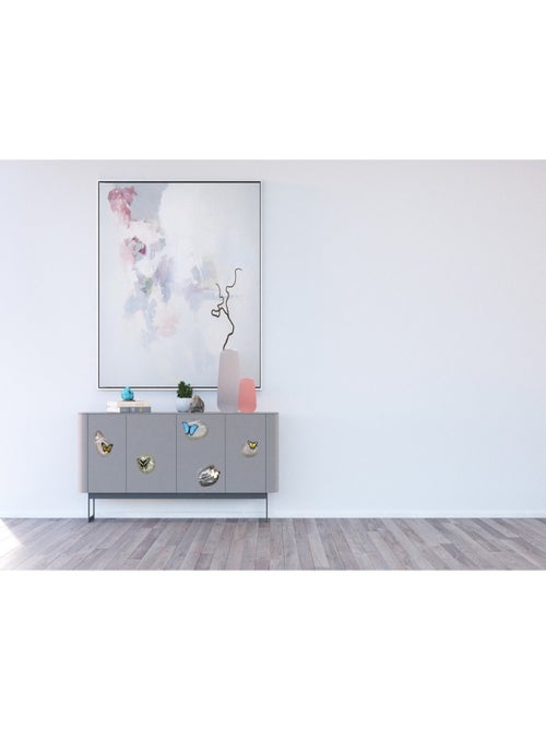 Sticker Papillons sur pierres de plage - 1 planche 30 x 30 cm - Kiabi