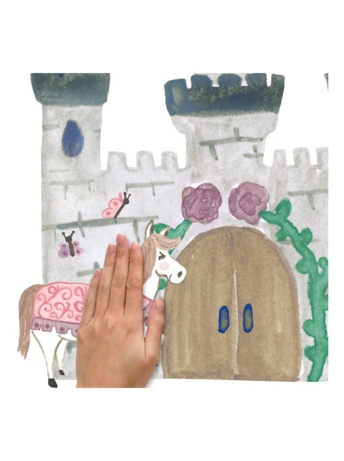 Sticker personnalisable Château  Princesse et Prince - Kiabi