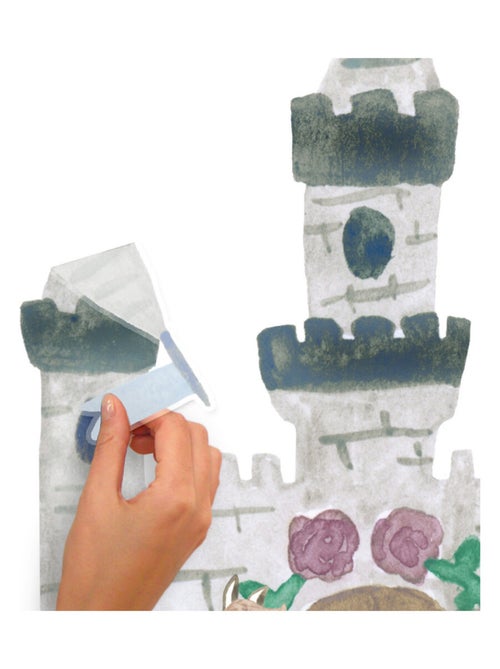 Sticker personnalisable Château  Princesse et Prince - Kiabi