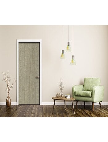 Sticker pour porte d'intérieur effet bois