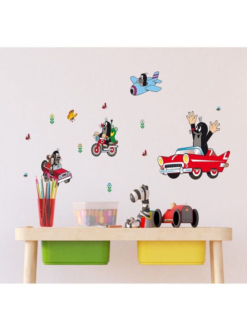 Sticker Taupe en voiture rouge - 1 planche 30 x 30 cm Multicolore - Kiabi