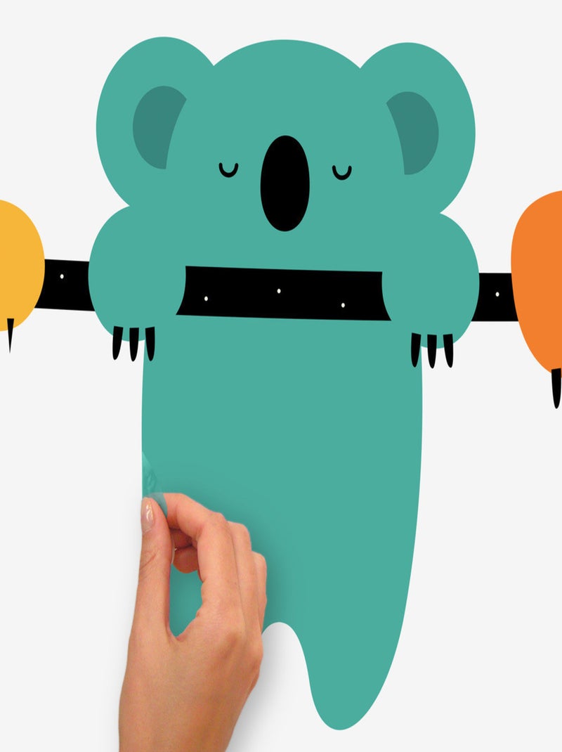 Stickers - 3 Koalas - Jaune - Bleu - Orange - Hauteur 92,71 cm Multicolore - Kiabi