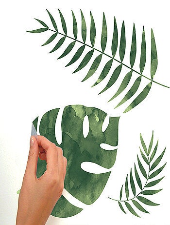 Stickers - 5 feuilles de palmier - hauteur 22,9 cm