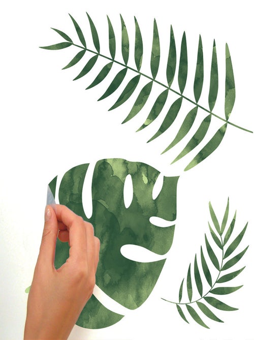 Stickers - 5 Feuilles De Palmier - Hauteur 22,9 cm - Kiabi