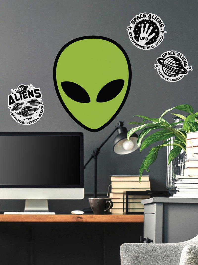 Stickers - Alien - Hauteur 92,7 cm Vert - Kiabi