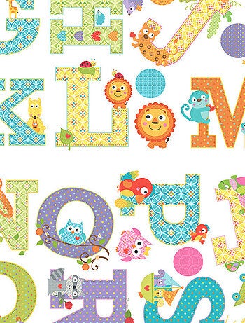 Stickers - Alphabet En Forme D'Animaux - Hauteur 45,7 cm