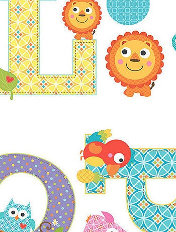 Stickers - Alphabet En Forme D'Animaux - Hauteur 45,7 cm