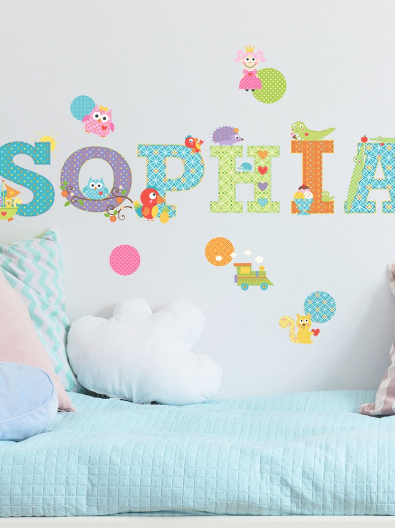 Stickers - Alphabet En Forme D'Animaux  - Hauteur 45,7 cm Multicolore - Kiabi