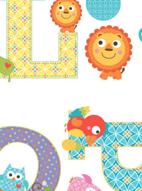 Stickers - Alphabet En Forme D'Animaux  - Hauteur 45,7 cm - Kiabi