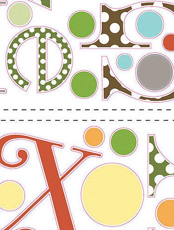Stickers - Alphabet En Forme D'Animaux De La Forêt - Hauteur 45,7 cm