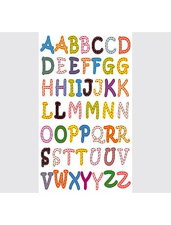 Stickers - Alphabet Lumineux - 1 planche 65 x 85 cm