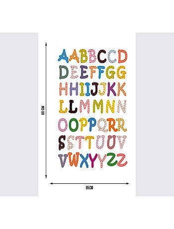 Stickers - Alphabet Lumineux - 1 planche 65 x 85 cm