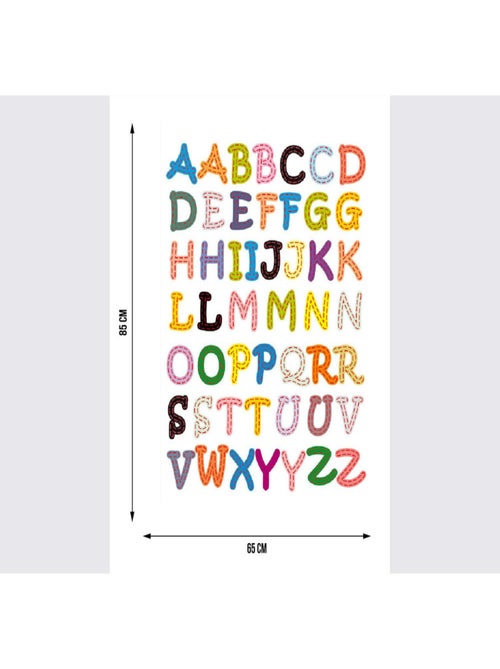 Stickers - Alphabet Lumineux - 1 planche 65 x 85 cm - Kiabi