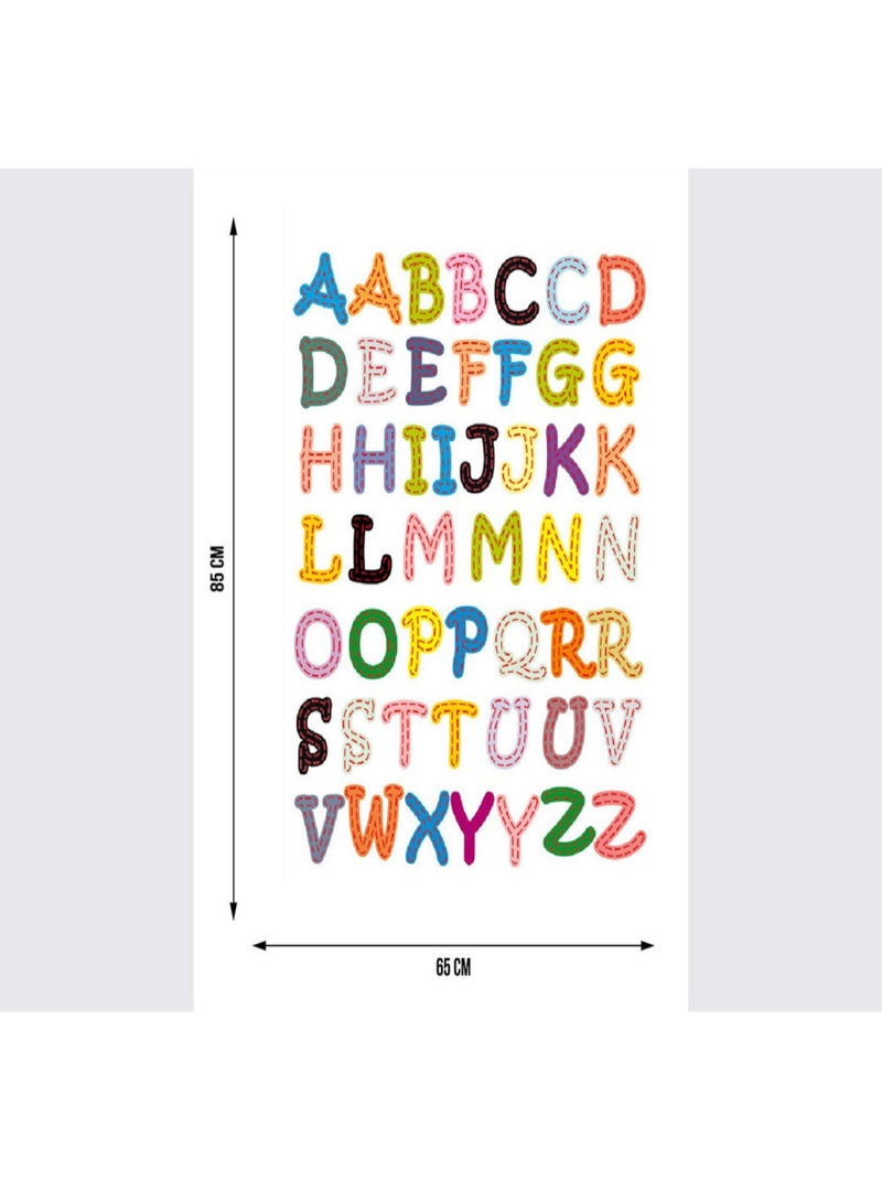 Stickers - Alphabet Lumineux - 1 planche 65 x 85 cm Multicolore - Kiabi