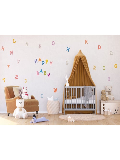 Stickers - Alphabet Lumineux - 1 planche 65 x 85 cm - Kiabi